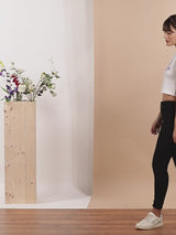 Cotton Cut Panel Crop Top