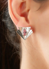Layered Pink Cubic Zirconia Stud
