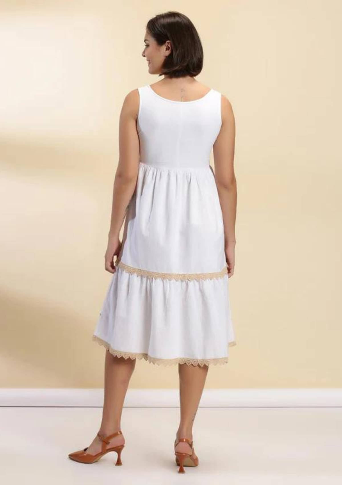 Buy Embroidered Tiered Dress Cotton Tiered Dress Online IshqMe