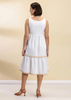Cotton Embroidered Tiered Dress