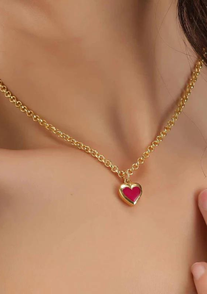 Neon Heart Pendant (Pink, Blue and Red)
