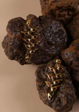 Hanging Heliconia Garnet Dangle Earring