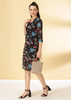 Floral Printed Two Piece Party Dress, 2 piece dress for party, 2 piece floral dress