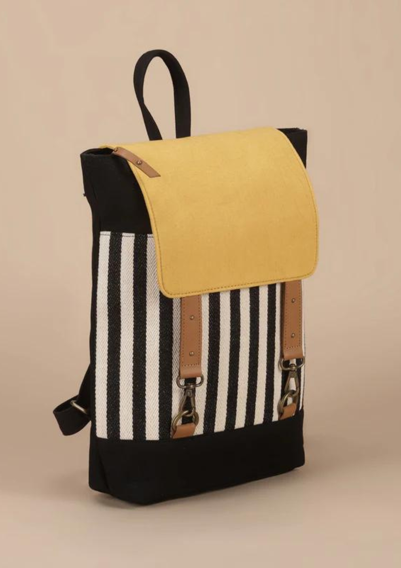 Canvas and Leather Laptop Backpack