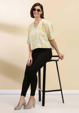Oversized Retro Printed Top, women's oversized tops