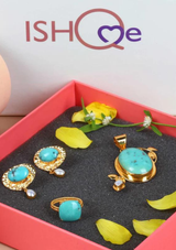 Turquoise and Pearl Studded Pendant