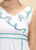 Ruffle Neck White Dress