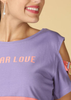 Slashed Sleeve Crop Top