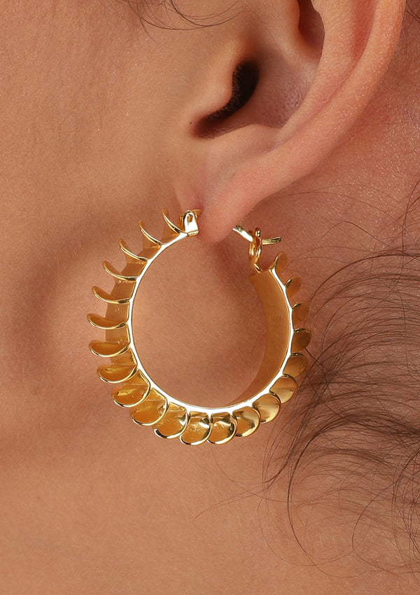 wavy hoop earrings