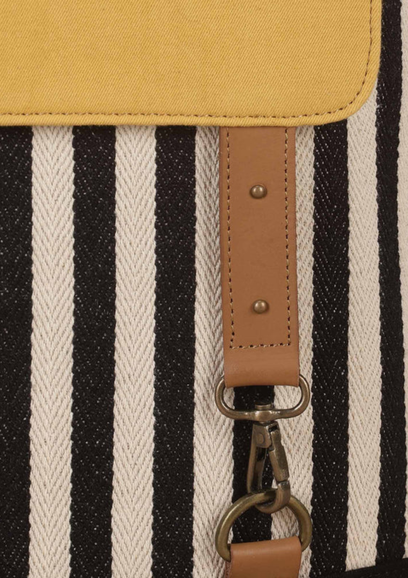 Canvas and Leather Laptop Backpack
