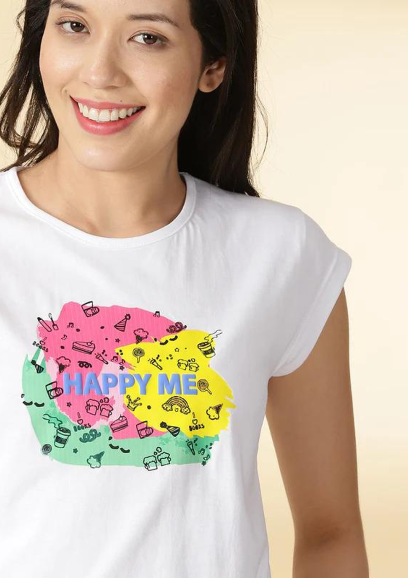 PREMIUM COTTON HAPPY ME T-SHIRT