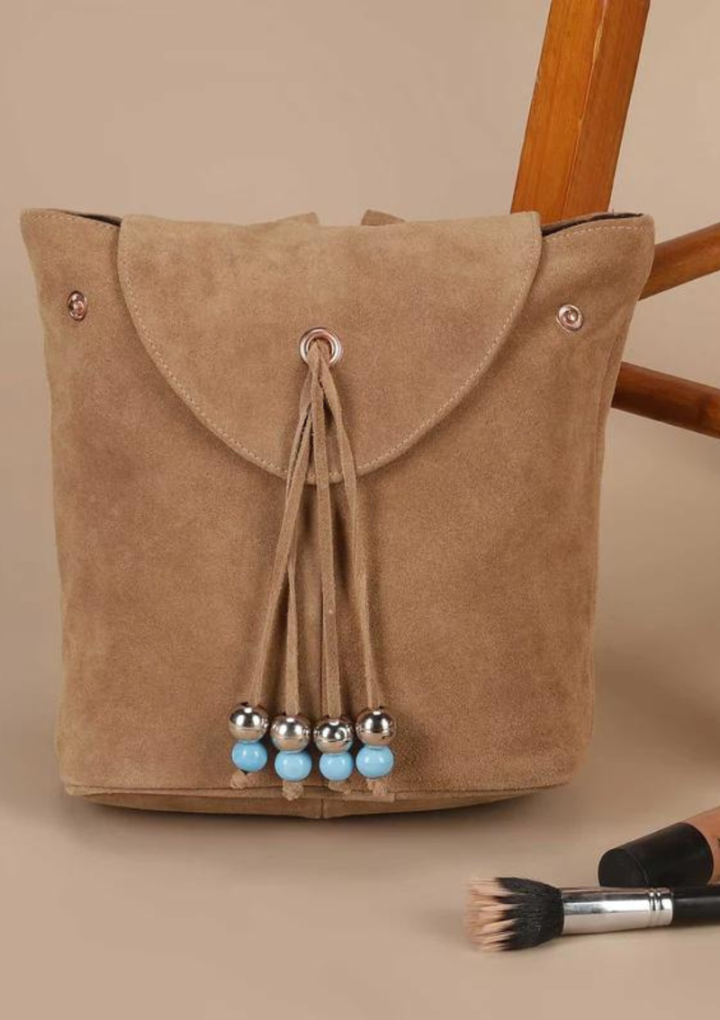 Mini sales suede backpack