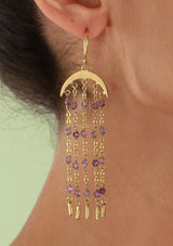 Amethyst Beads Earring