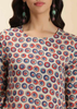Printed Flared Sleeve Top, bell sleeves top