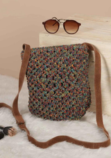 Multi-Coloured Macrame Sling Bag