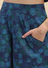 Retro Printed Crop Top and Skirt
