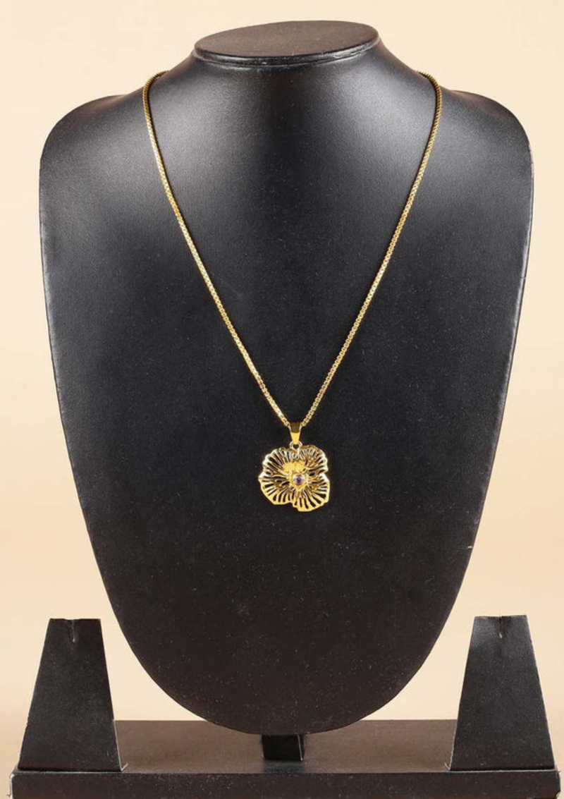 Amethyst Studded Pendant Necklace