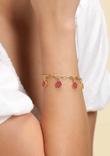 flower charm bracelet