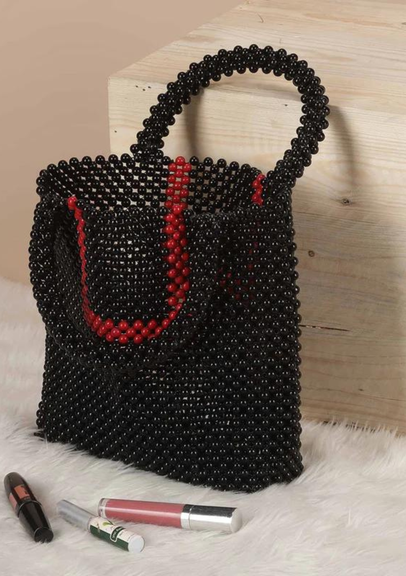 Beaded mini 2025 tote bag