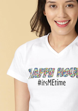Happy Hour V Neck Crop Top, basic v neck crop top