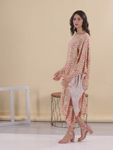 Retro Printed Kaftan Dress