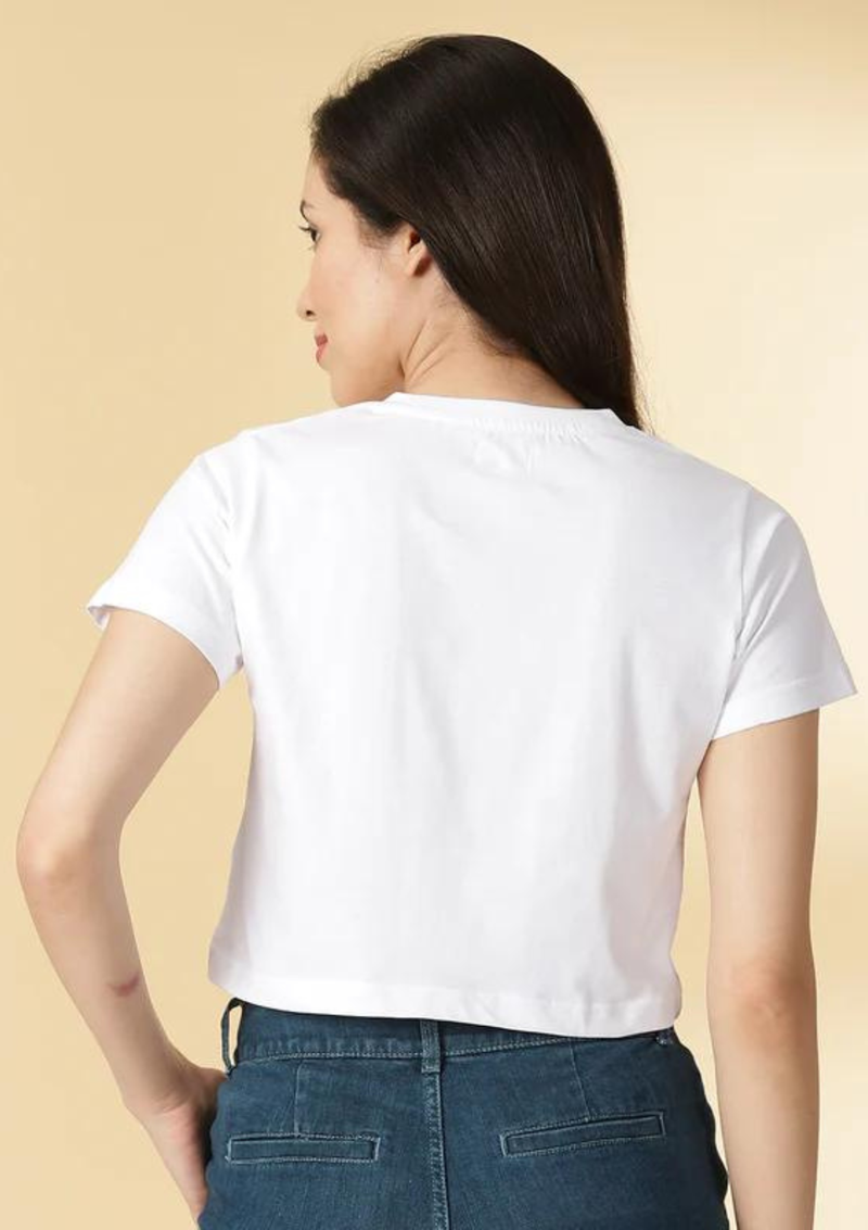 Happy Hour V Neck Crop Top