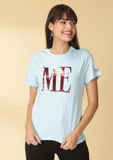 blue sequin t shirt, blue sequin tops