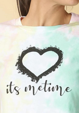 Multi-coloured Tie & Dye Crop Top, yellow tie dye crop top