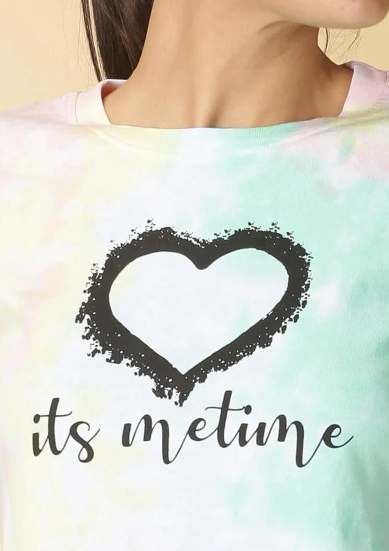 Multi-coloured Tie & Dye Crop Top, yellow tie dye crop top
