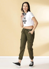 Graphic Print Crop Top, black printed crop top