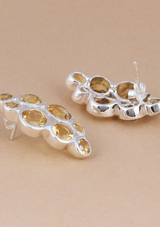 Citrine Silver Stud Earring