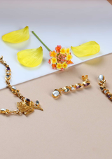 Gold Plated Silver Drop Earrings