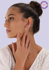 Flame Curve Cuff Earring