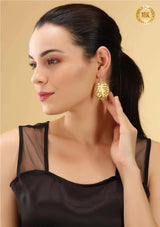gold leaf earrings