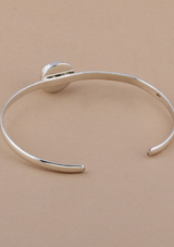 Silver Bracelet With Green Onyx Stone