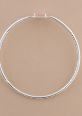 Silver Kada Rose Quartz Bracelet