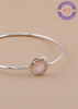 Silver Kada Rose Quartz Bracelet