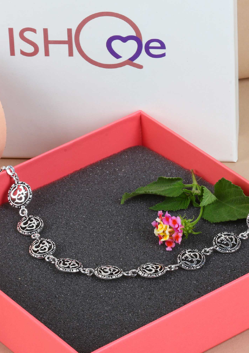 Silver Om Bracelet