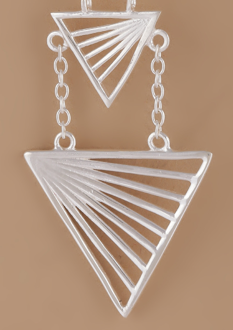Tiered Triangle Dangler Earring