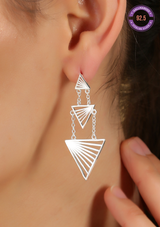 Tiered Triangle Dangler Earring