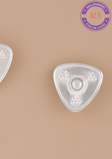 Triangular Pearl Stud Earrings