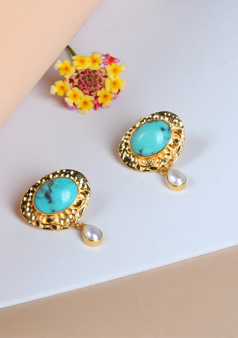 Turquoise Silver Earrings
