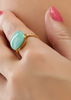 Turquoise Studded Silver Ring