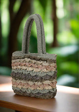 Sequined Crochet Mini Handheld Bag