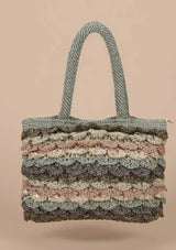 Sequined Crochet Mini Handheld Bag