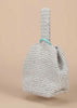 Silver Crochet Handheld Bag