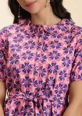 Retro Floral Printed Dress