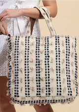 Beige Handcrafted Tote Bag