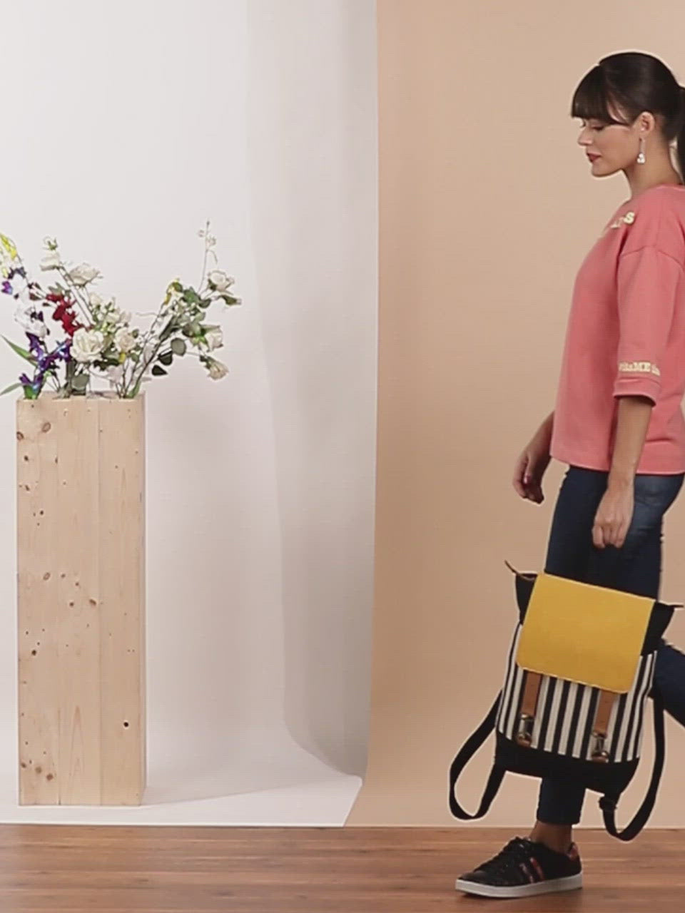 Canvas and Leather Laptop Backpack