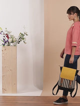Canvas and Leather Laptop Backpack